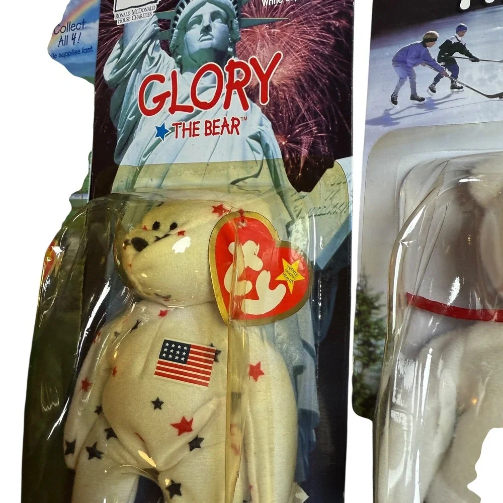 TY Teenie Beanie Baby Lot 3 Bears Glory Erin Maple US IRE CAN VTG McDonalds 1999
